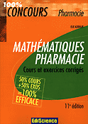 Mathmatiques pharmacie - Elie AZOULAY - EDISCIENCE - 100 % concours pharmacie