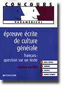 Epreuve crite de culture gnrale franais : question sur un texte - Marie PEAN - FOUCHER - 