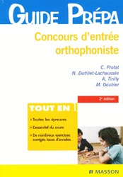 Concours d'entre orthophoniste - C.PROTAT, N.DUTILLET-LACHAUSSEE, A.TIRILLY, M.GOUTHIER