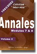 Annales Volume 2 Modules 7 et 8 - Collectif - VERNAZOBRES - Intermed