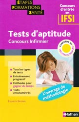 Tests d'aptitude - Concours infirmier - lisabeth SIMONIN - NATHAN - tapes Formations Sant