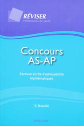Concours AS-AP preuve crite d'admissibilit Mathmatiques - Y.ROUICHI