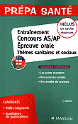 Entranement Concours AS / AP preuve orale Thmes sanitaires et sociaux - J.GASSIER - MASSON - Prpa sant