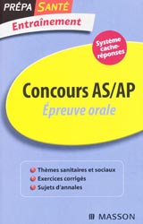 Concours AS/AP  preuve orale - Jacqueline GASSIER - MASSON - Prpa sant