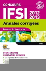 Annales corriges Concours IFSI 2012-2013 - CEFIEC