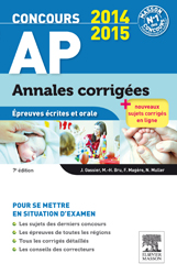 Annales corriges Concours AP 2014-2015 - Jacqueline GASSIER, M-H.BRU,  N. MULLER, F.MAGRE