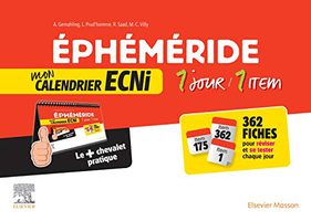 Ephmride : mon calendrier ECNi. 1 jour / 1 item - Anna Gemahling, Lo Prud'Homme, Rana Saad, Marie-Charlotte Villy - Elsevier Masson - 