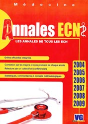 Annales ECN   2004 - 2005 - 2006 - 2007 - 2008 - 2009 - collectif - VERNAZOBRES - Mdecine