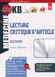 Lecture critique d'article - Collectif - VERNAZOBRES - Mdecine UE KB