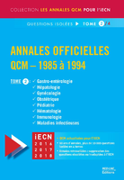 Annales officielles QCM - 1985  1994 Tome 2 - Collectif
