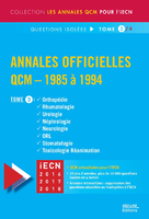 Annales officielles QCM - 1985  1994 Tome 3 - Collectif